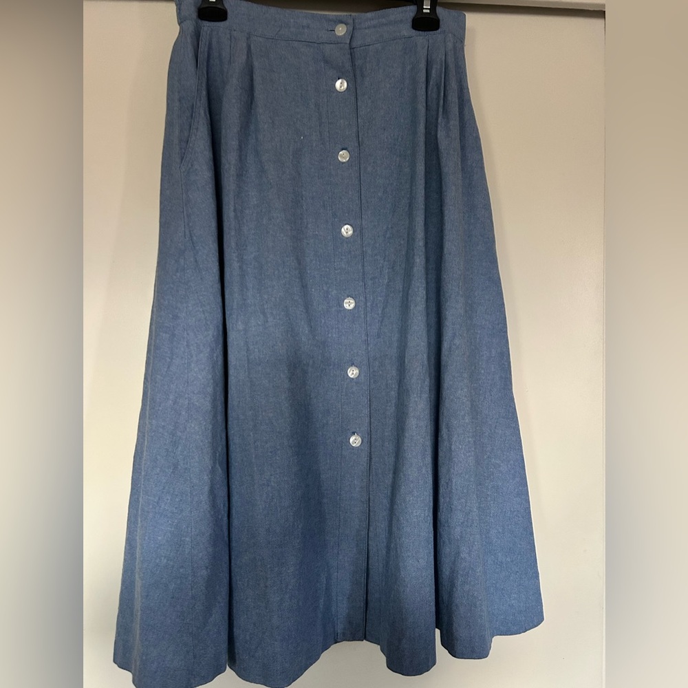 Elegant Blue A-Line Women's Skirt